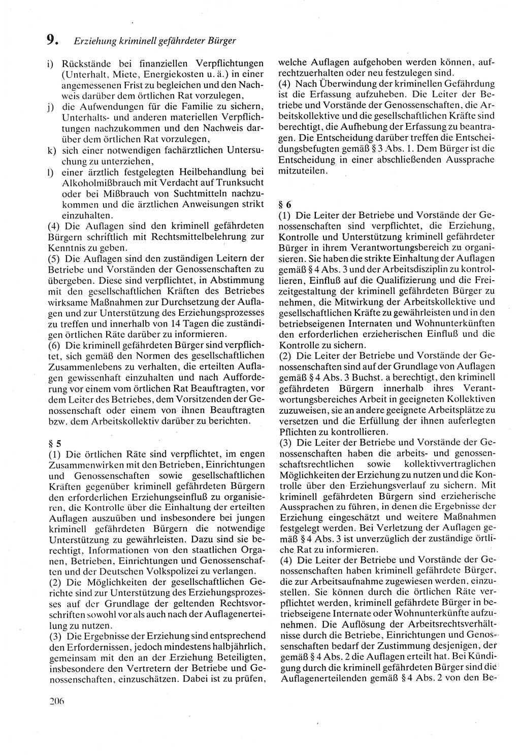 Strafprozeßordnung (StPO) der Deutschen Demokratischen Republik (DDR) sowie angrenzende Gesetze und Bestimmungen 1987, Seite 206 (StPO DDR Ges. Best. 1987, S. 206)