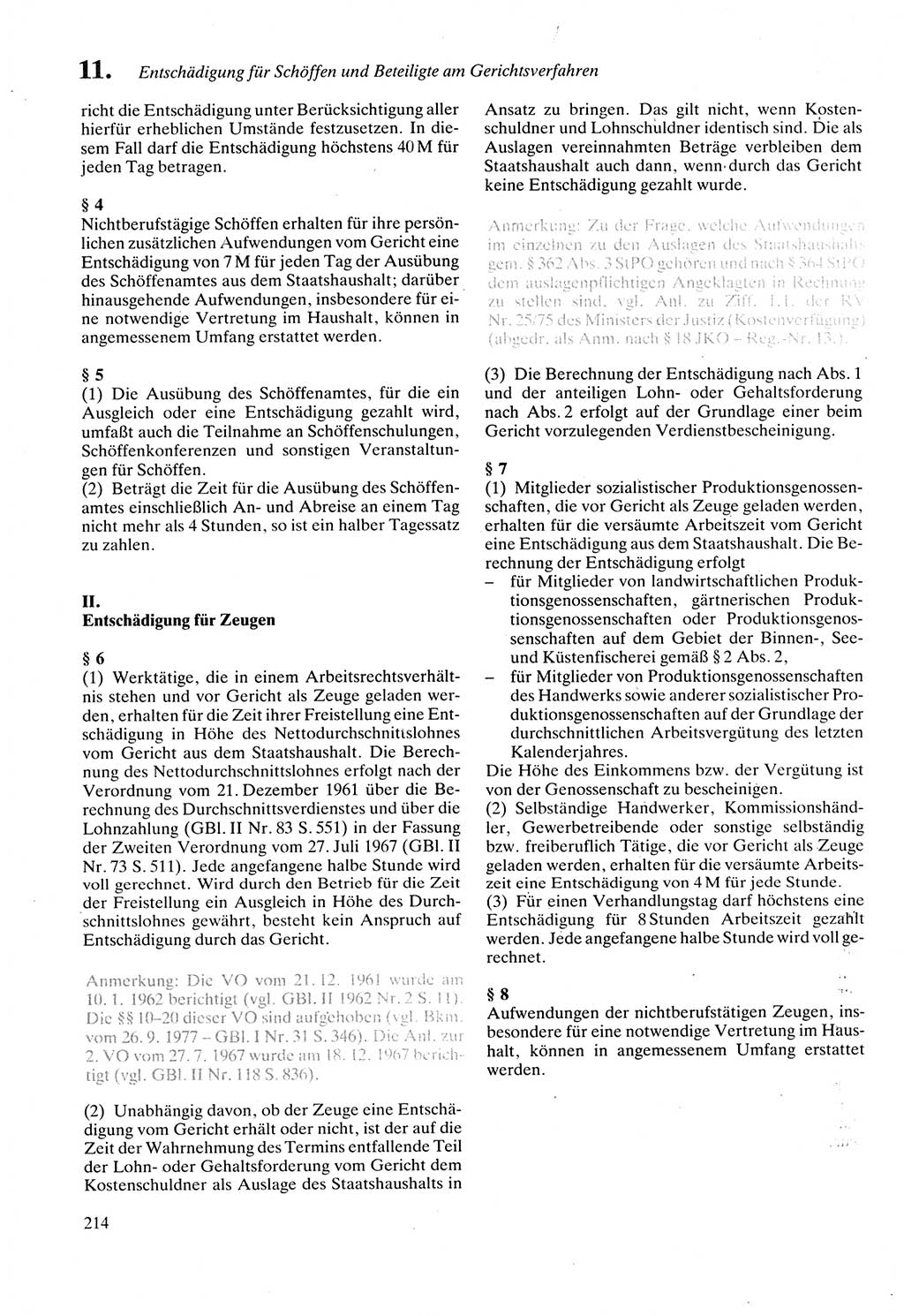 Strafprozeßordnung (StPO) der Deutschen Demokratischen Republik (DDR) sowie angrenzende Gesetze und Bestimmungen 1987, Seite 214 (StPO DDR Ges. Best. 1987, S. 214)