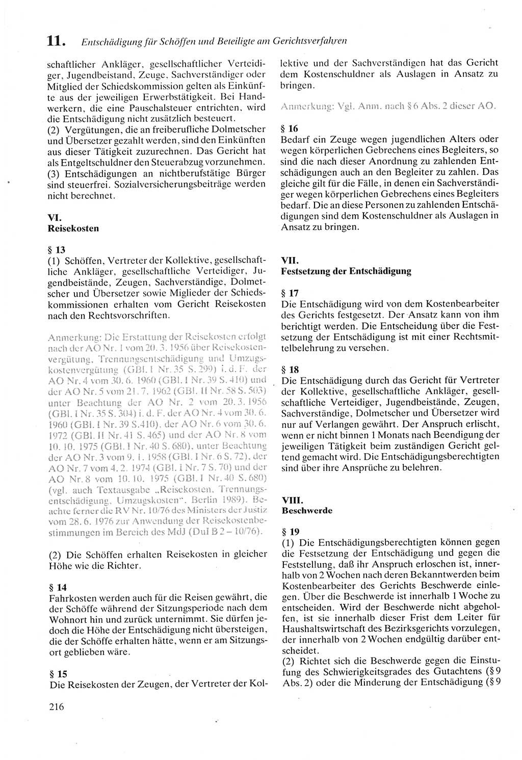 Strafprozeßordnung (StPO) der Deutschen Demokratischen Republik (DDR) sowie angrenzende Gesetze und Bestimmungen 1987, Seite 216 (StPO DDR Ges. Best. 1987, S. 216)