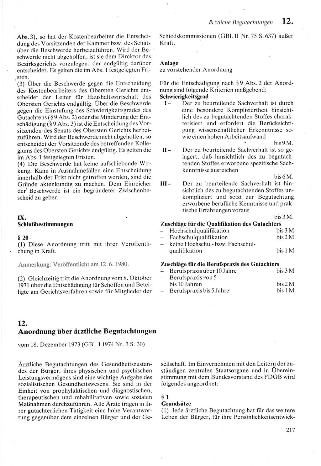 Strafprozeßordnung (StPO) der Deutschen Demokratischen Republik (DDR) sowie angrenzende Gesetze und Bestimmungen 1987, Seite 217 (StPO DDR Ges. Best. 1987, S. 217)