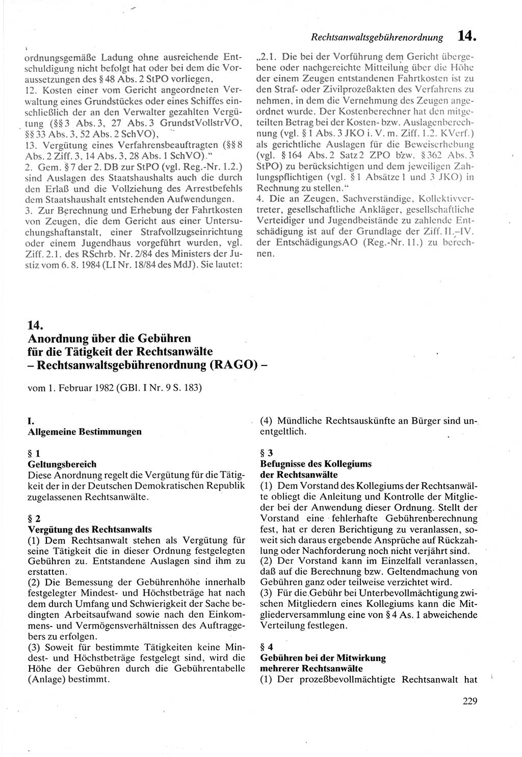 Strafprozeßordnung (StPO) der Deutschen Demokratischen Republik (DDR) sowie angrenzende Gesetze und Bestimmungen 1987, Seite 229 (StPO DDR Ges. Best. 1987, S. 229)