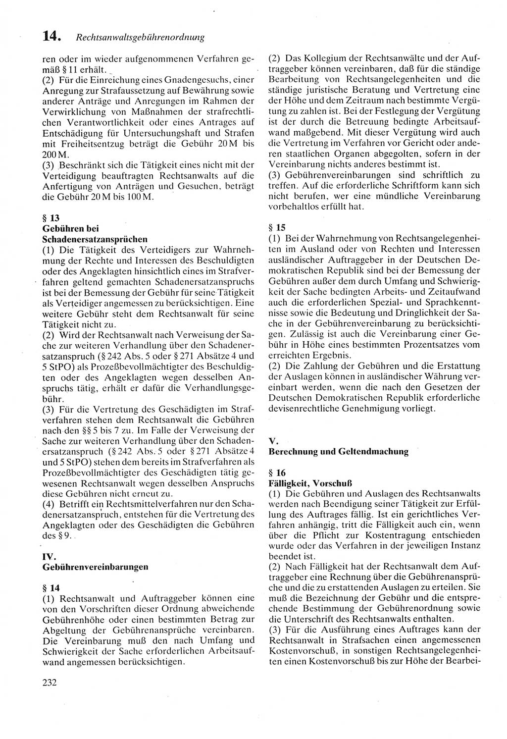 Strafprozeßordnung (StPO) der Deutschen Demokratischen Republik (DDR) sowie angrenzende Gesetze und Bestimmungen 1987, Seite 232 (StPO DDR Ges. Best. 1987, S. 232)