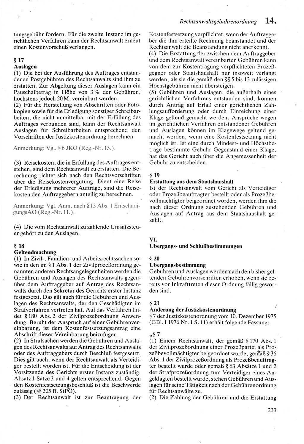 Strafprozeßordnung (StPO) der Deutschen Demokratischen Republik (DDR) sowie angrenzende Gesetze und Bestimmungen 1987, Seite 233 (StPO DDR Ges. Best. 1987, S. 233)