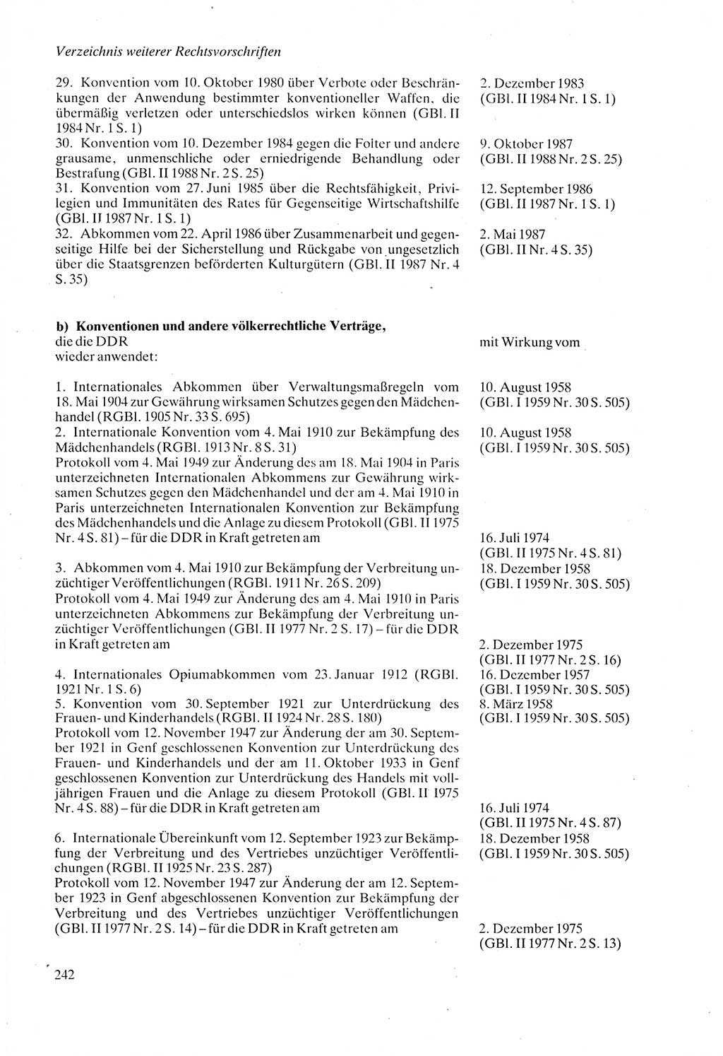 Strafprozeßordnung (StPO) der Deutschen Demokratischen Republik (DDR) sowie angrenzende Gesetze und Bestimmungen 1987, Seite 242 (StPO DDR Ges. Best. 1987, S. 242)