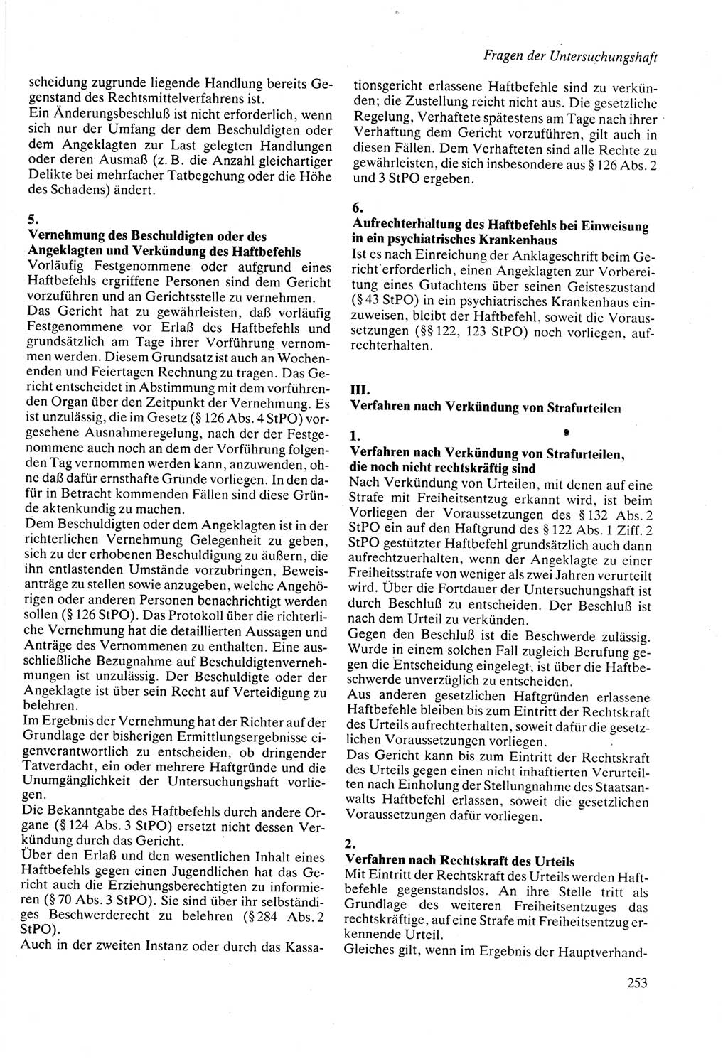 Strafprozeßordnung (StPO) der Deutschen Demokratischen Republik (DDR) sowie angrenzende Gesetze und Bestimmungen 1987, Seite 253 (StPO DDR Ges. Best. 1987, S. 253)
