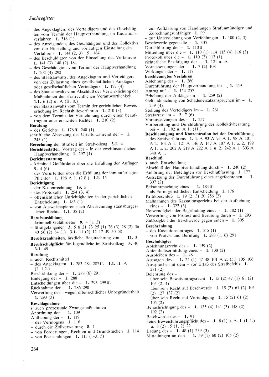 Strafprozeßordnung (StPO) der Deutschen Demokratischen Republik (DDR) sowie angrenzende Gesetze und Bestimmungen 1987, Seite 264 (StPO DDR Ges. Best. 1987, S. 264)