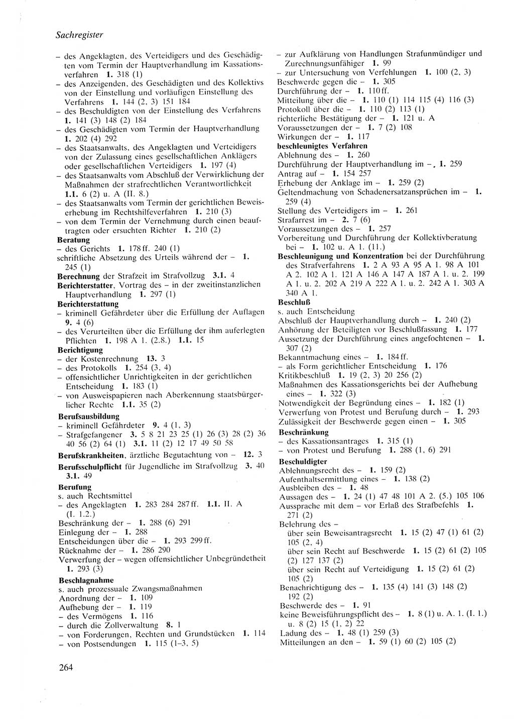 Strafprozeßordnung (StPO) der Deutschen Demokratischen Republik (DDR) sowie angrenzende Gesetze und Bestimmungen 1987, Seite 264 (StPO DDR Ges. Best. 1987, S. 264)