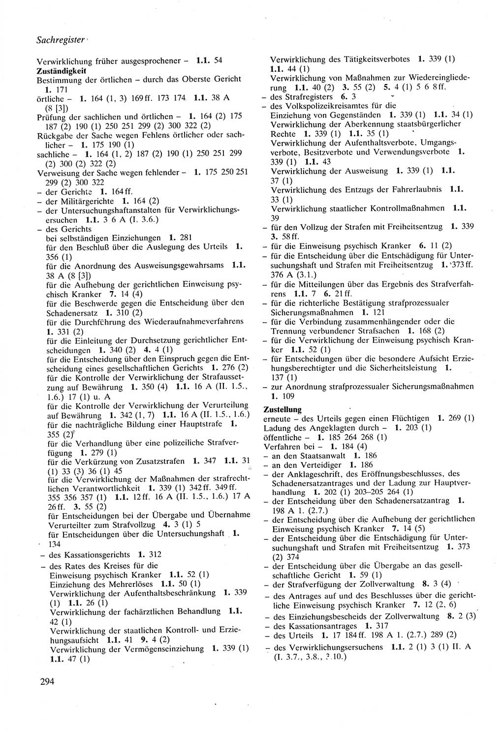 Strafprozeßordnung (StPO) der Deutschen Demokratischen Republik (DDR) sowie angrenzende Gesetze und Bestimmungen 1987, Seite 294 (StPO DDR Ges. Best. 1987, S. 294)