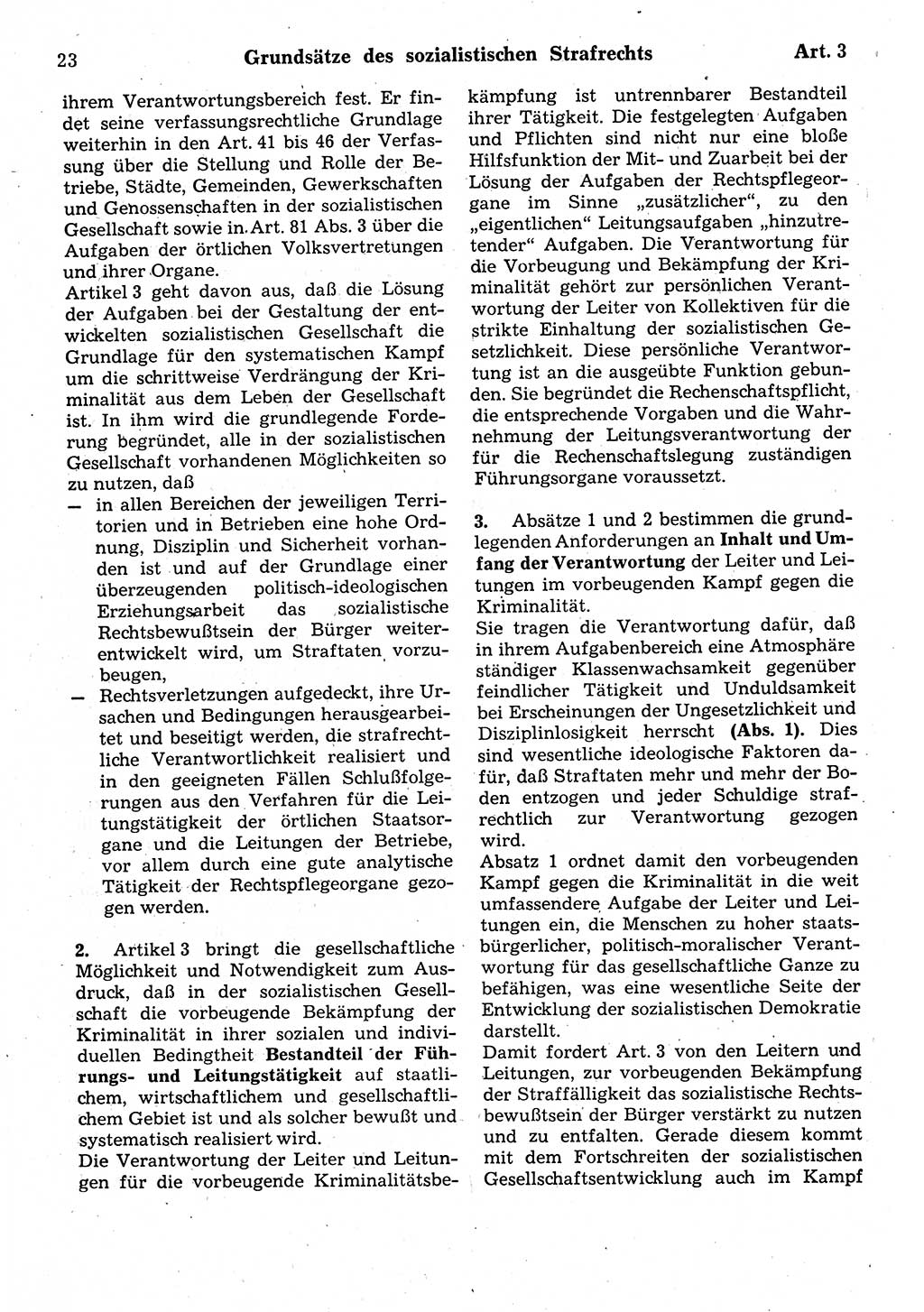Strafrecht der Deutschen Demokratischen Republik (DDR), Kommentar zum Strafgesetzbuch (StGB) 1987, Seite 23 (Strafr. DDR Komm. StGB 1987, S. 23)
