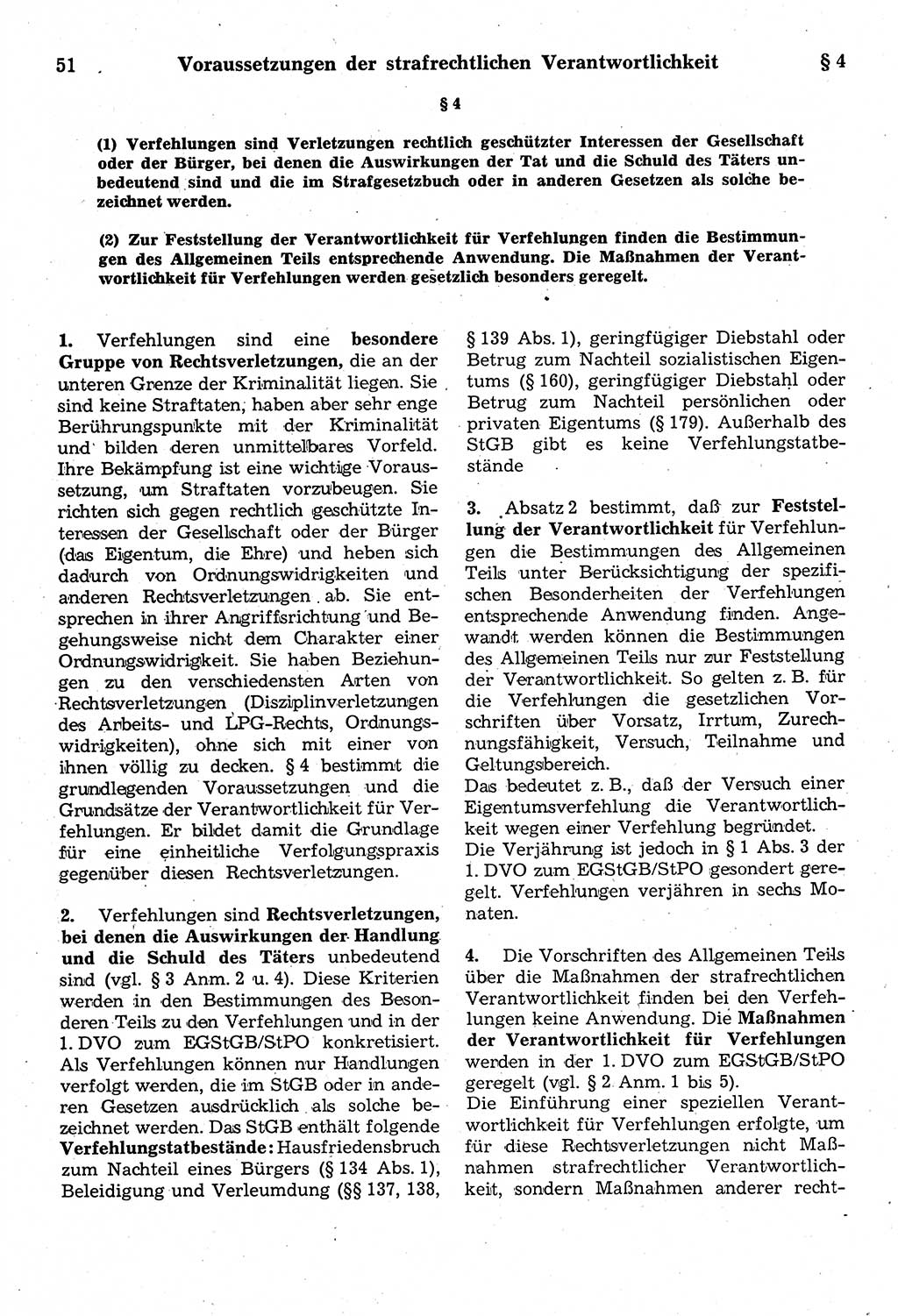 Strafrecht der Deutschen Demokratischen Republik (DDR), Kommentar zum Strafgesetzbuch (StGB) 1987, Seite 51 (Strafr. DDR Komm. StGB 1987, S. 51)