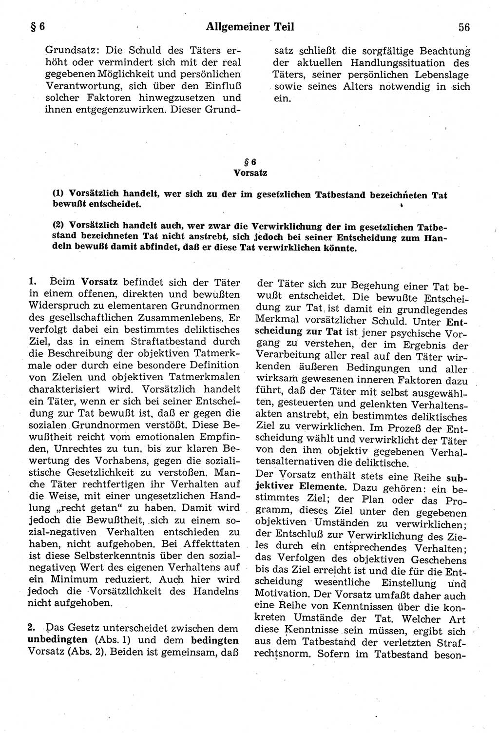 Strafrecht der Deutschen Demokratischen Republik (DDR), Kommentar zum Strafgesetzbuch (StGB) 1987, Seite 56 (Strafr. DDR Komm. StGB 1987, S. 56)