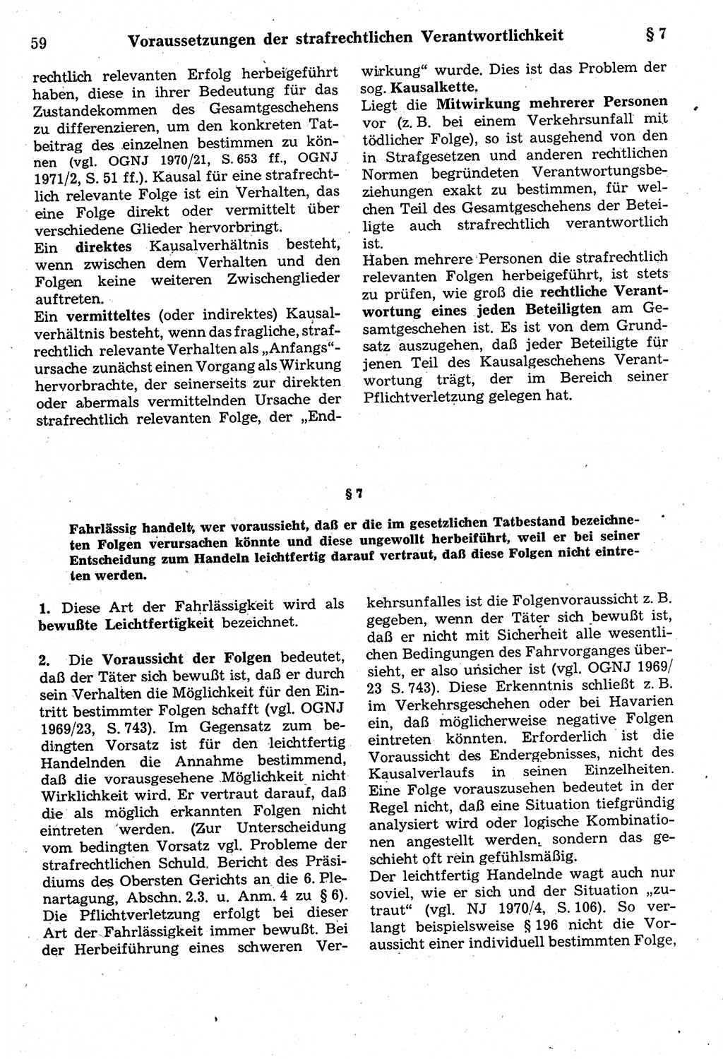 Strafrecht der Deutschen Demokratischen Republik (DDR), Kommentar zum Strafgesetzbuch (StGB) 1987, Seite 59 (Strafr. DDR Komm. StGB 1987, S. 59)