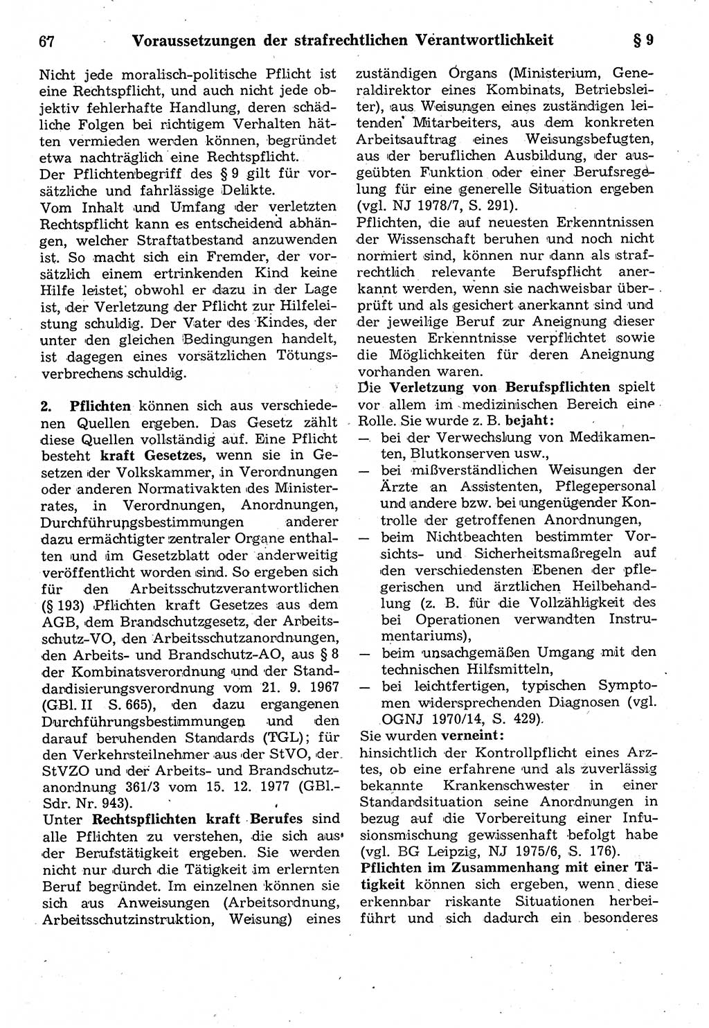 Strafrecht der Deutschen Demokratischen Republik (DDR), Kommentar zum Strafgesetzbuch (StGB) 1987, Seite 67 (Strafr. DDR Komm. StGB 1987, S. 67)