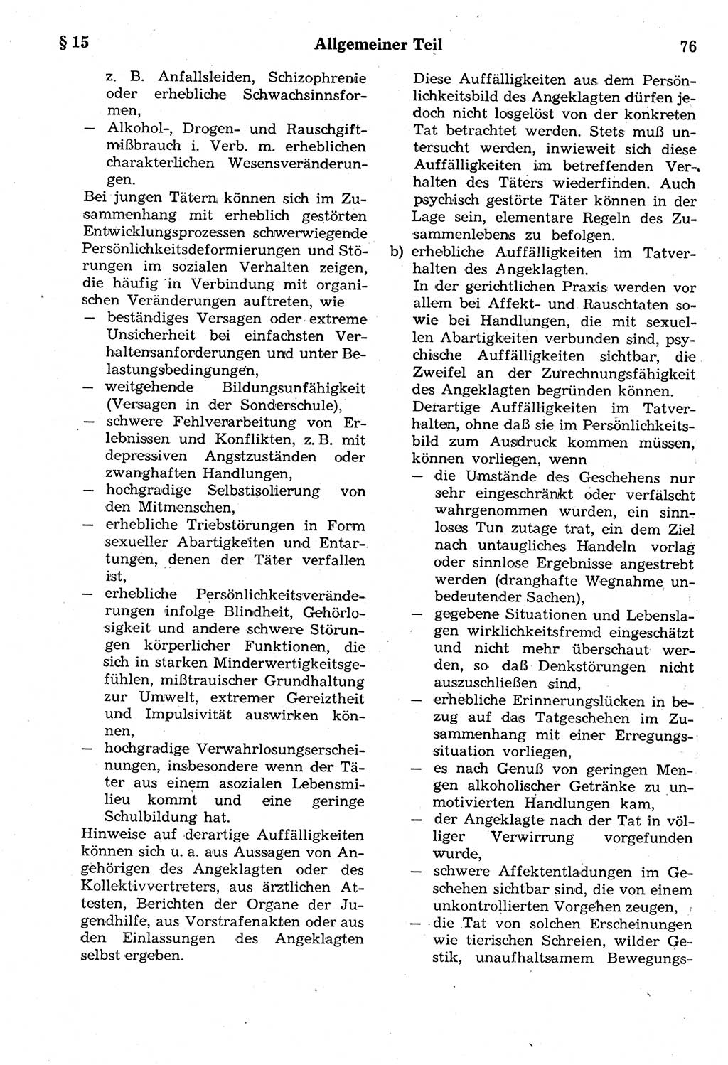 Strafrecht der Deutschen Demokratischen Republik (DDR), Kommentar zum Strafgesetzbuch (StGB) 1987, Seite 76 (Strafr. DDR Komm. StGB 1987, S. 76)
