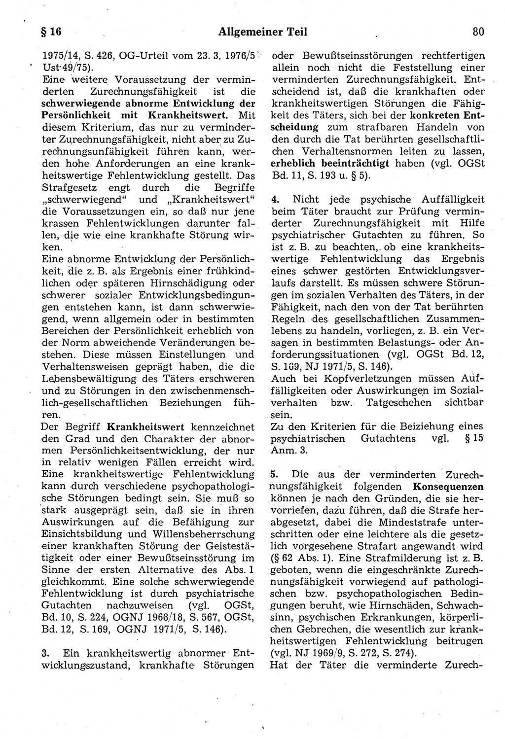 Strafrecht der Deutschen Demokratischen Republik (DDR), Kommentar zum Strafgesetzbuch (StGB) 1987, Seite 80 (Strafr. DDR Komm. StGB 1987, S. 80)