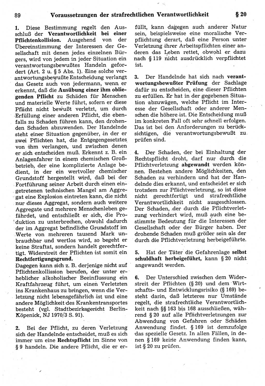 Strafrecht der Deutschen Demokratischen Republik (DDR), Kommentar zum Strafgesetzbuch (StGB) 1987, Seite 89 (Strafr. DDR Komm. StGB 1987, S. 89)