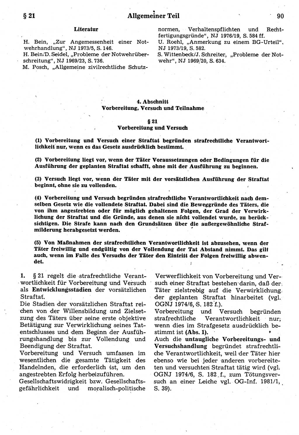 Strafrecht der Deutschen Demokratischen Republik (DDR), Kommentar zum Strafgesetzbuch (StGB) 1987, Seite 90 (Strafr. DDR Komm. StGB 1987, S. 90)