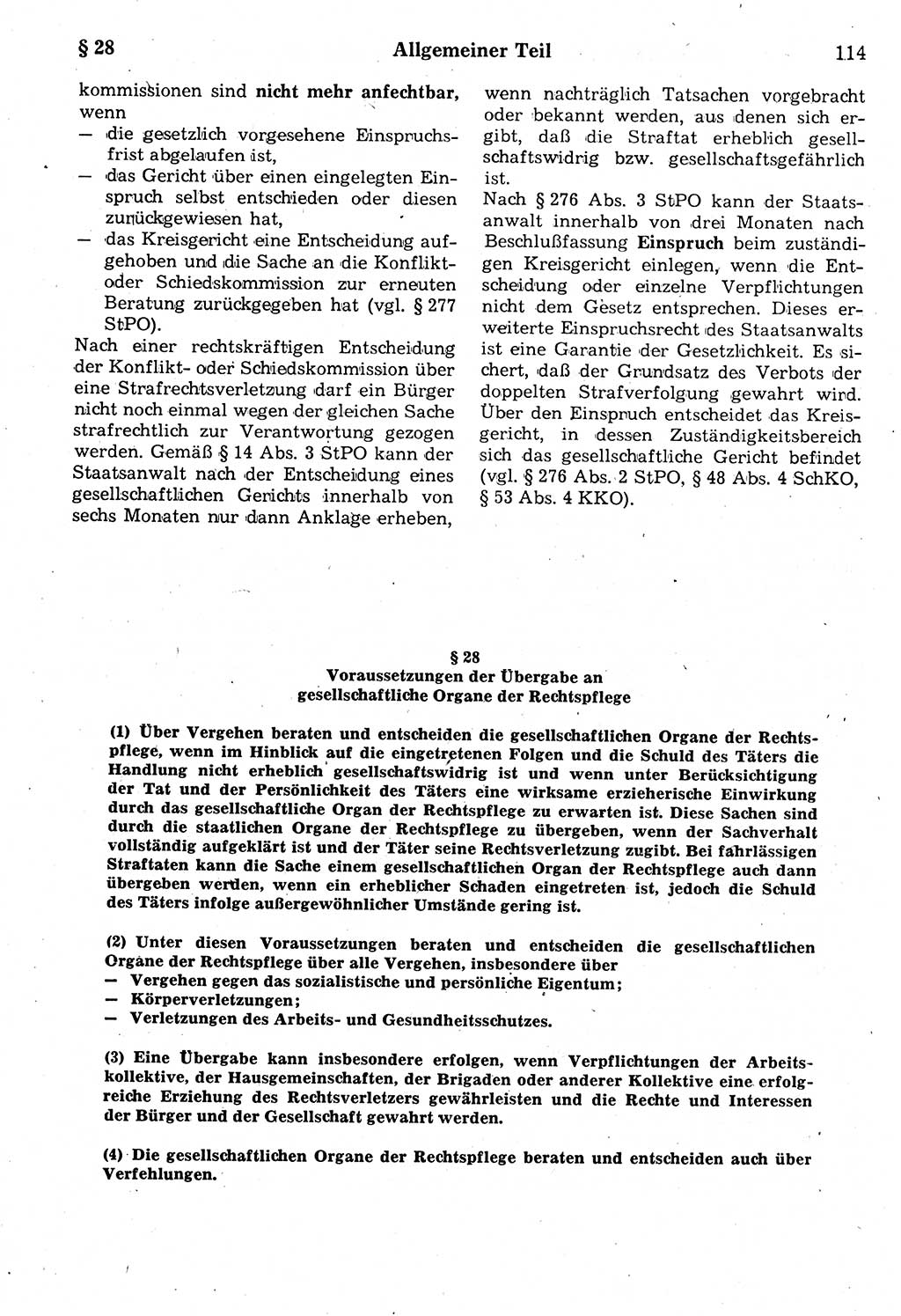 Strafrecht der Deutschen Demokratischen Republik (DDR), Kommentar zum Strafgesetzbuch (StGB) 1987, Seite 114 (Strafr. DDR Komm. StGB 1987, S. 114)