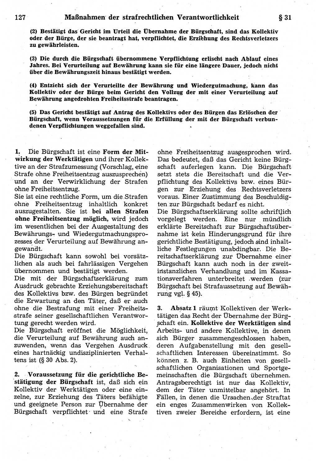 Strafrecht der Deutschen Demokratischen Republik (DDR), Kommentar zum Strafgesetzbuch (StGB) 1987, Seite 127 (Strafr. DDR Komm. StGB 1987, S. 127)