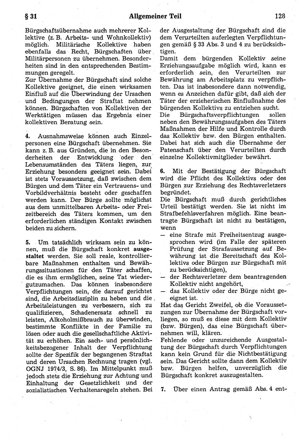 Strafrecht der Deutschen Demokratischen Republik (DDR), Kommentar zum Strafgesetzbuch (StGB) 1987, Seite 128 (Strafr. DDR Komm. StGB 1987, S. 128)