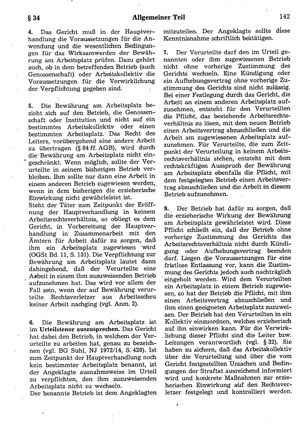 Strafrecht der Deutschen Demokratischen Republik (DDR), Kommentar zum Strafgesetzbuch (StGB) 1987, Seite 142 (Strafr. DDR Komm. StGB 1987, S. 142)