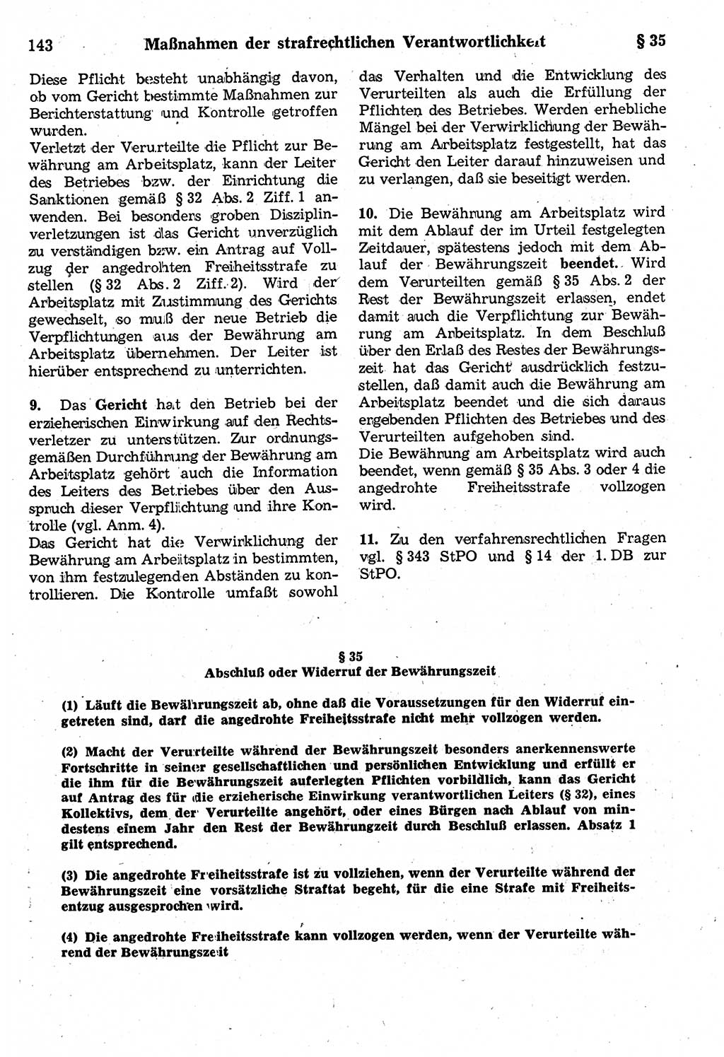 Strafrecht der Deutschen Demokratischen Republik (DDR), Kommentar zum Strafgesetzbuch (StGB) 1987, Seite 143 (Strafr. DDR Komm. StGB 1987, S. 143)