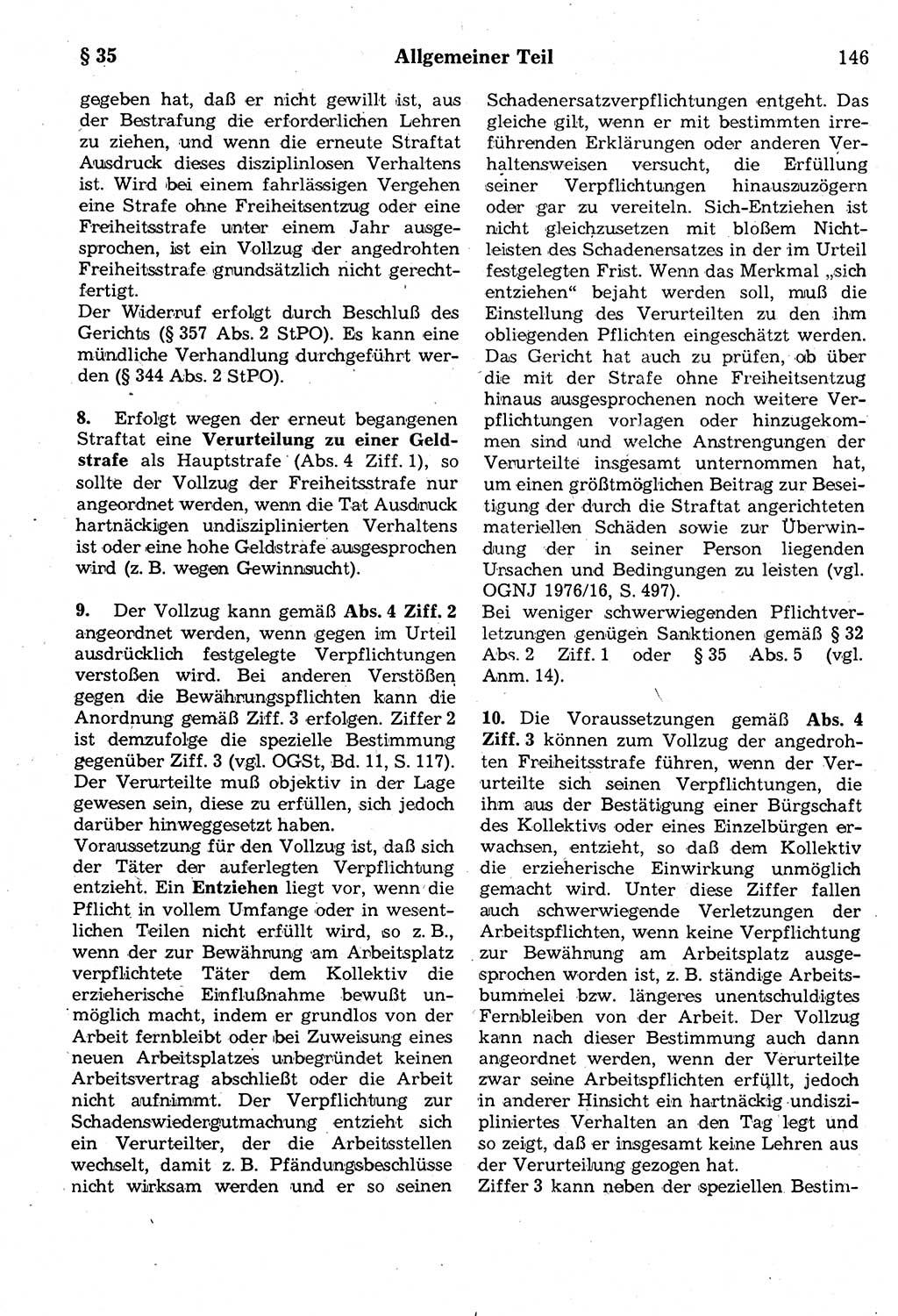 Strafrecht der Deutschen Demokratischen Republik (DDR), Kommentar zum Strafgesetzbuch (StGB) 1987, Seite 146 (Strafr. DDR Komm. StGB 1987, S. 146)
