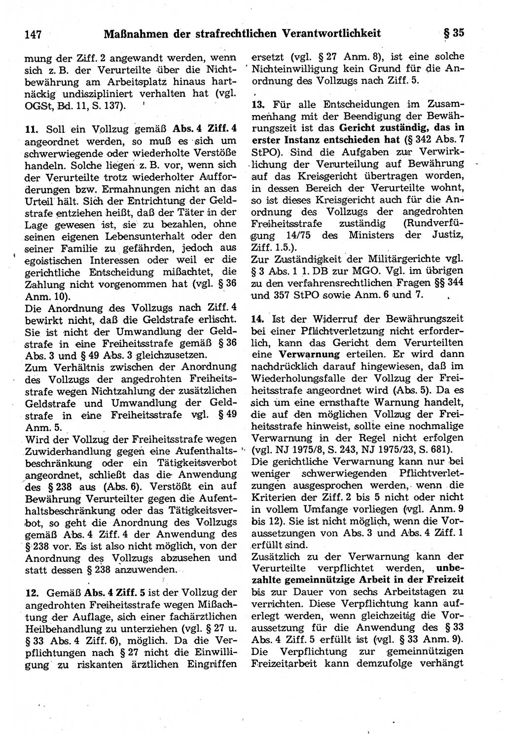 Strafrecht der Deutschen Demokratischen Republik (DDR), Kommentar zum Strafgesetzbuch (StGB) 1987, Seite 147 (Strafr. DDR Komm. StGB 1987, S. 147)