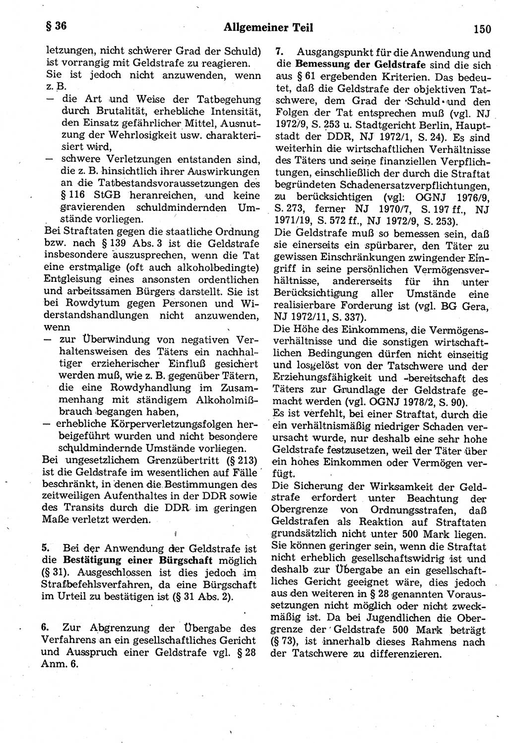 Strafrecht der Deutschen Demokratischen Republik (DDR), Kommentar zum Strafgesetzbuch (StGB) 1987, Seite 150 (Strafr. DDR Komm. StGB 1987, S. 150)