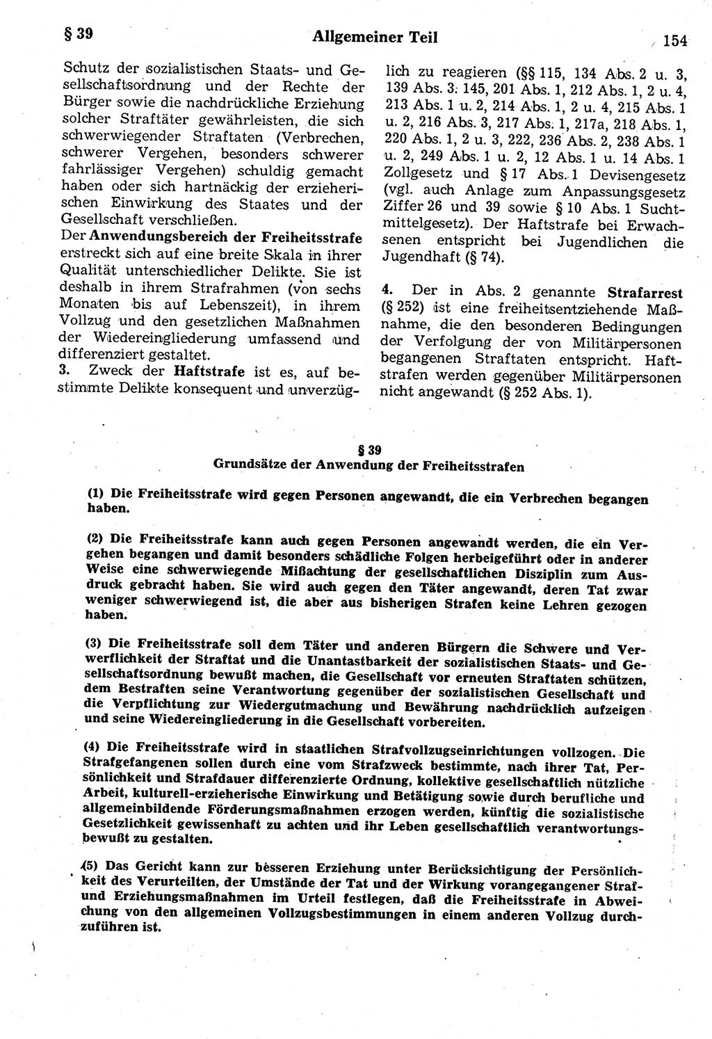 Strafrecht der Deutschen Demokratischen Republik (DDR), Kommentar zum Strafgesetzbuch (StGB) 1987, Seite 154 (Strafr. DDR Komm. StGB 1987, S. 154)