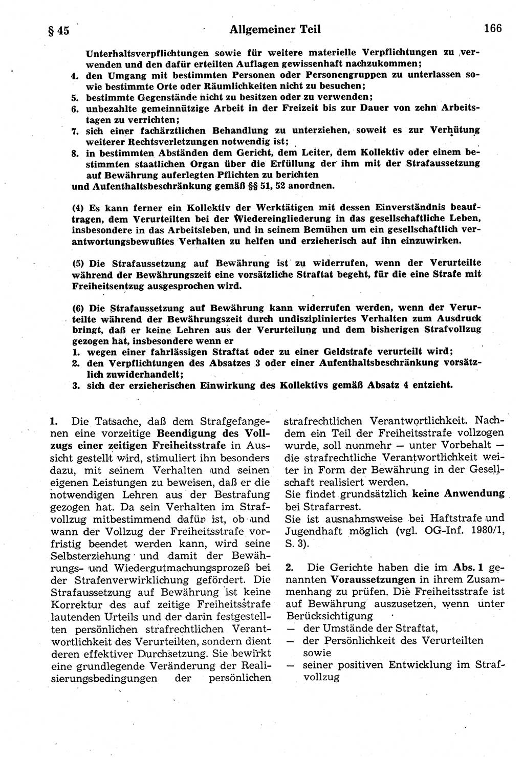 Strafrecht der Deutschen Demokratischen Republik (DDR), Kommentar zum Strafgesetzbuch (StGB) 1987, Seite 166 (Strafr. DDR Komm. StGB 1987, S. 166)