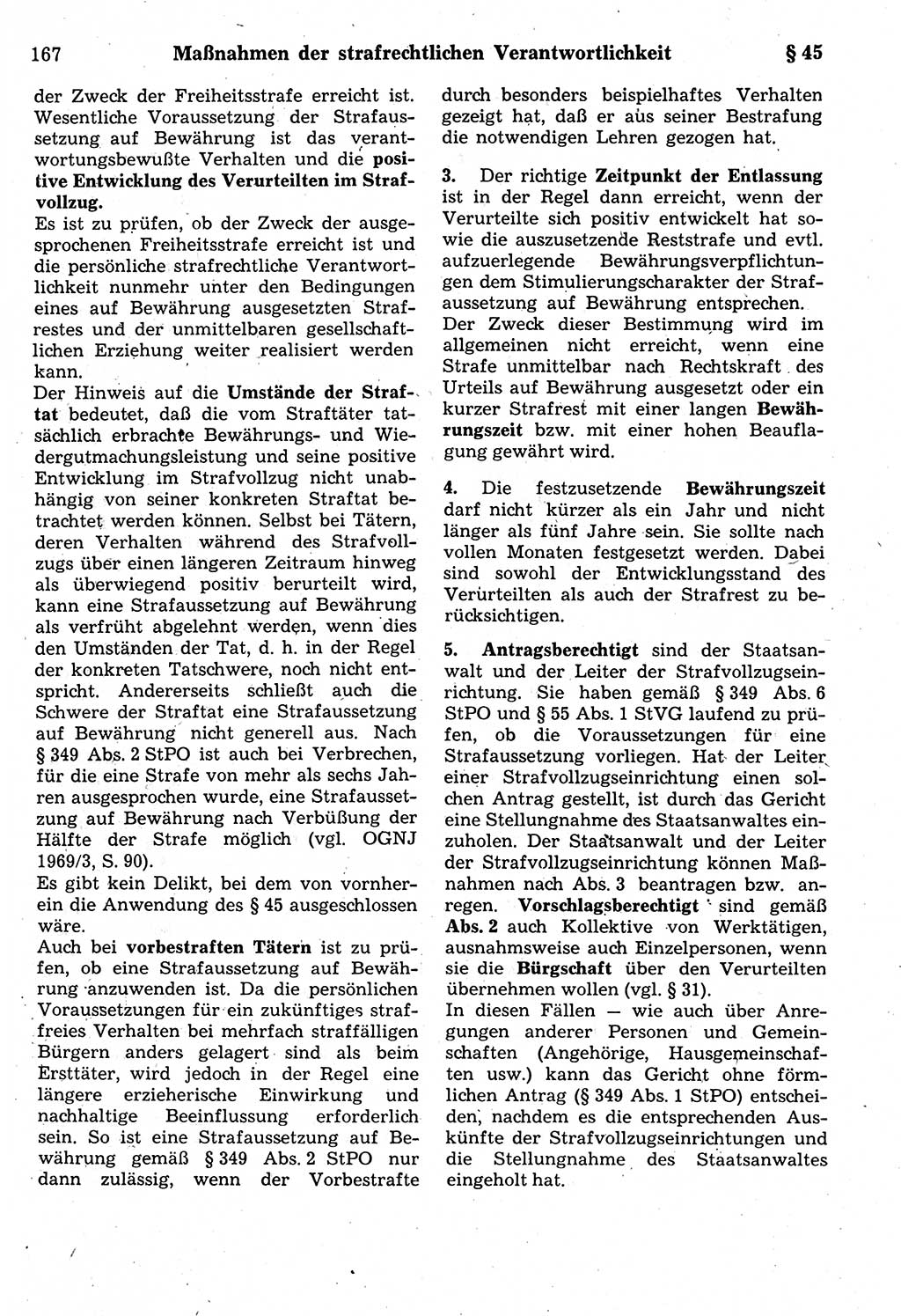 Strafrecht der Deutschen Demokratischen Republik (DDR), Kommentar zum Strafgesetzbuch (StGB) 1987, Seite 167 (Strafr. DDR Komm. StGB 1987, S. 167)