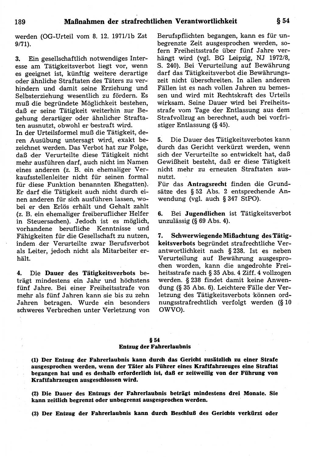 Strafrecht der Deutschen Demokratischen Republik (DDR), Kommentar zum Strafgesetzbuch (StGB) 1987, Seite 189 (Strafr. DDR Komm. StGB 1987, S. 189)