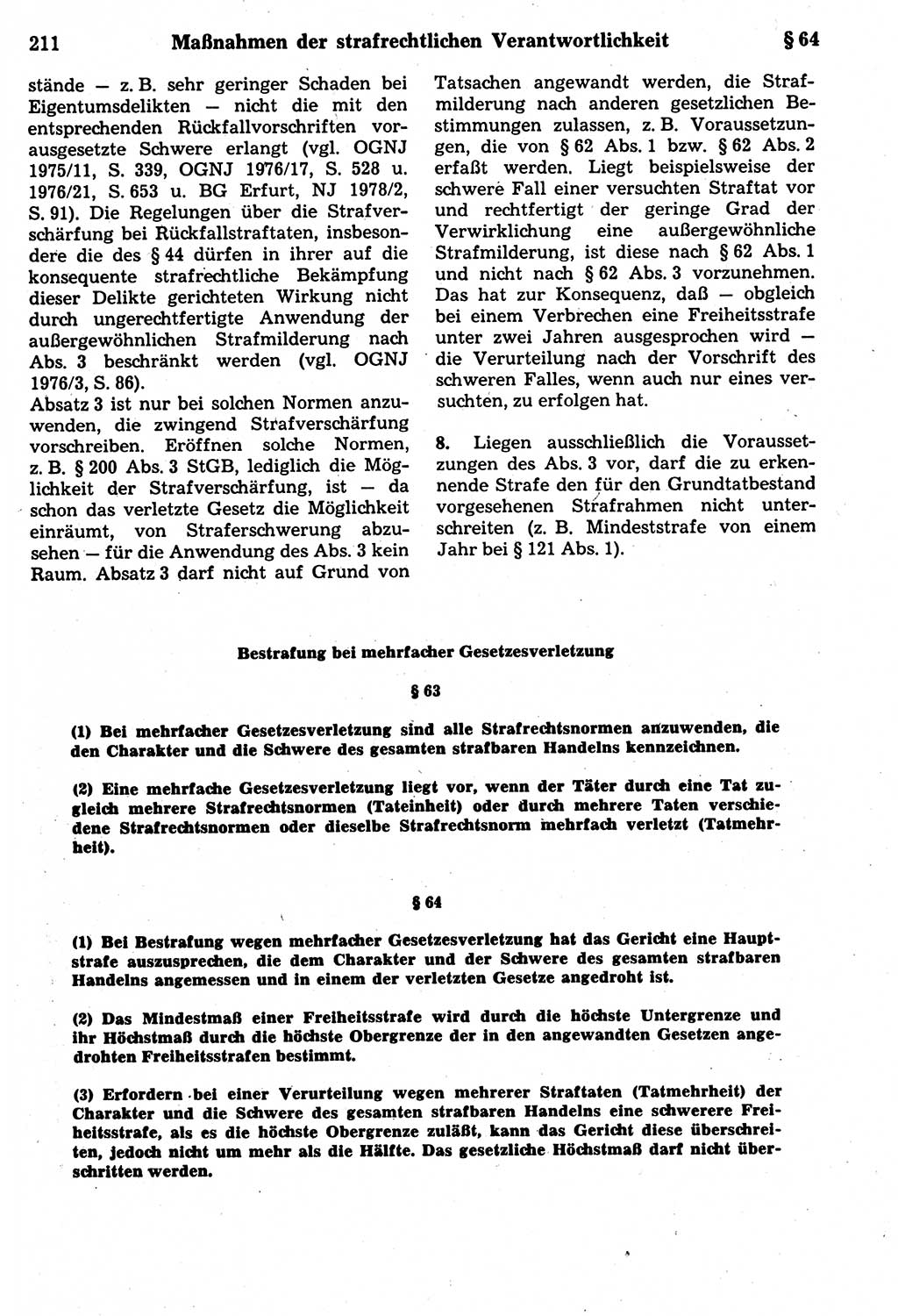 Strafrecht der Deutschen Demokratischen Republik (DDR), Kommentar zum Strafgesetzbuch (StGB) 1987, Seite 211 (Strafr. DDR Komm. StGB 1987, S. 211)