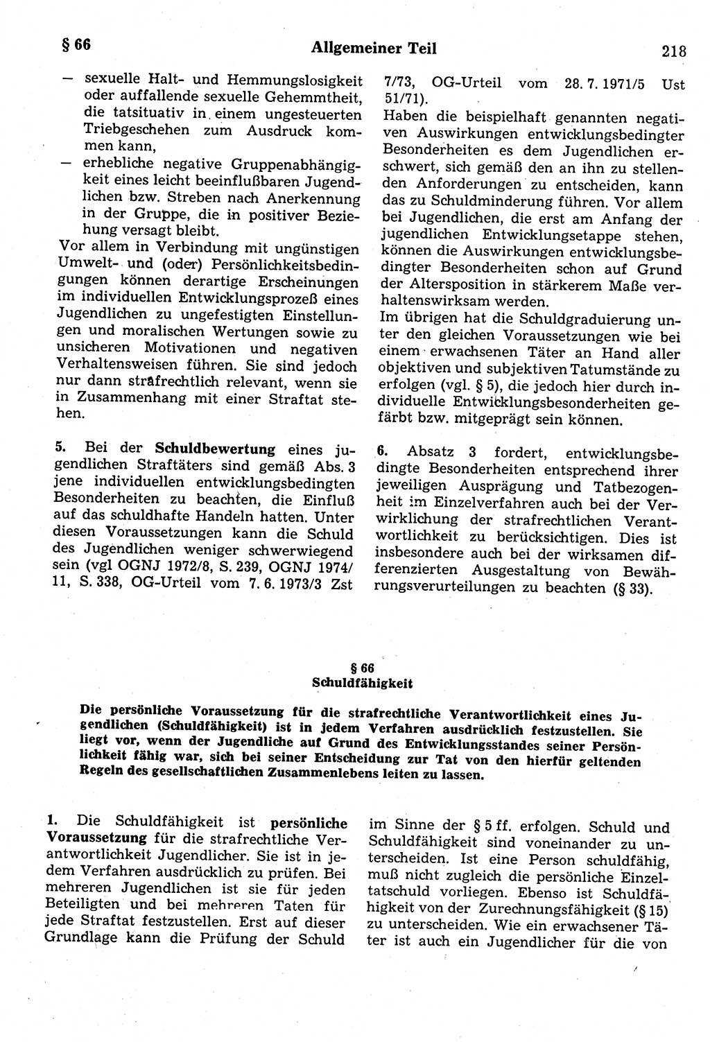 Strafrecht der Deutschen Demokratischen Republik (DDR), Kommentar zum Strafgesetzbuch (StGB) 1987, Seite 218 (Strafr. DDR Komm. StGB 1987, S. 218)