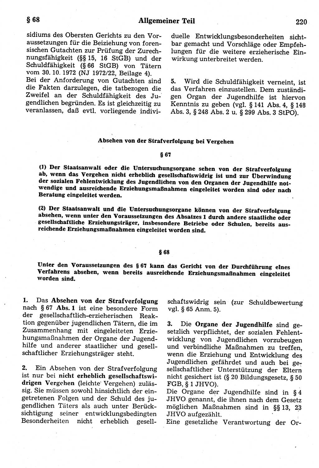 Strafrecht der Deutschen Demokratischen Republik (DDR), Kommentar zum Strafgesetzbuch (StGB) 1987, Seite 220 (Strafr. DDR Komm. StGB 1987, S. 220)