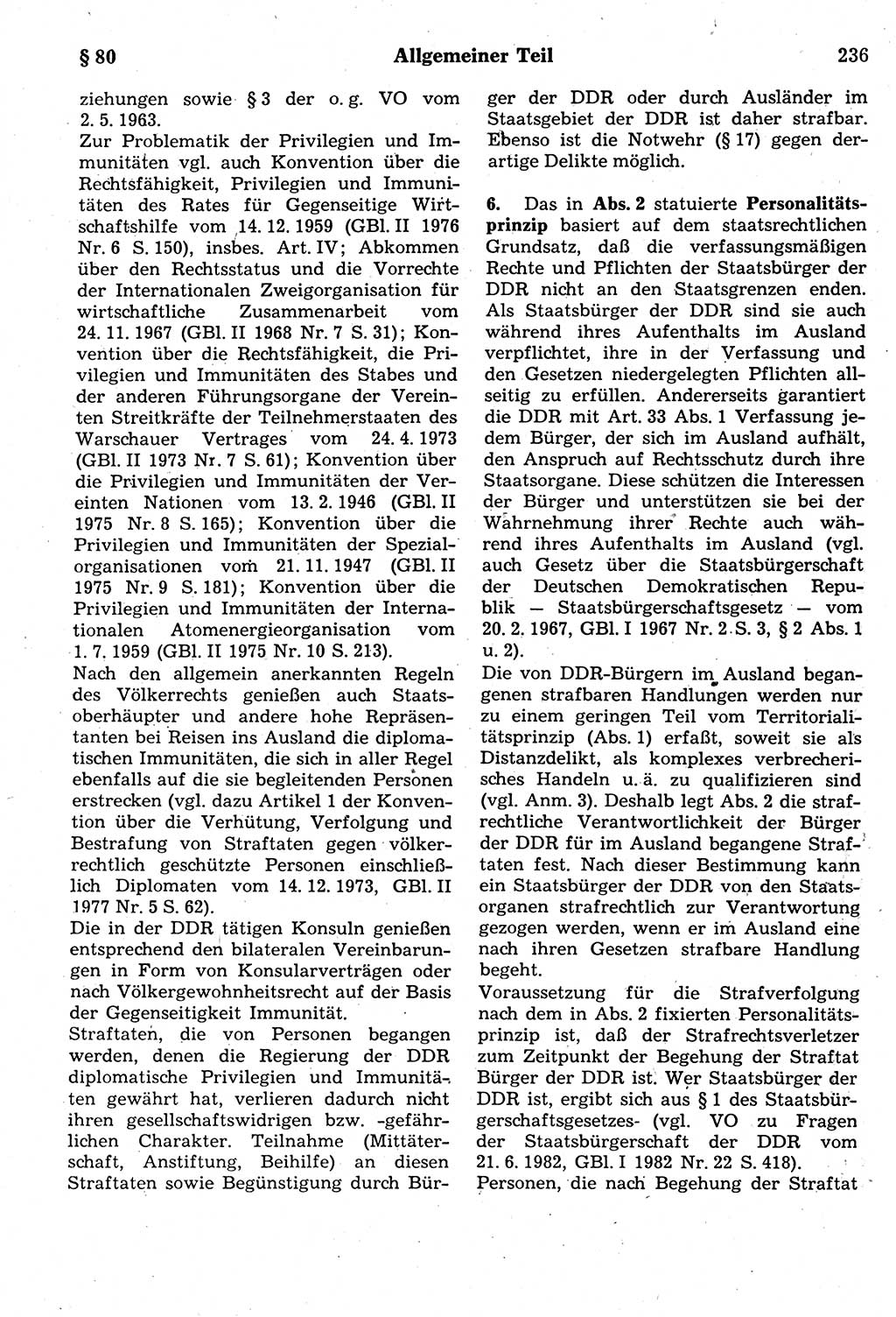 Strafrecht der Deutschen Demokratischen Republik (DDR), Kommentar zum Strafgesetzbuch (StGB) 1987, Seite 236 (Strafr. DDR Komm. StGB 1987, S. 236)