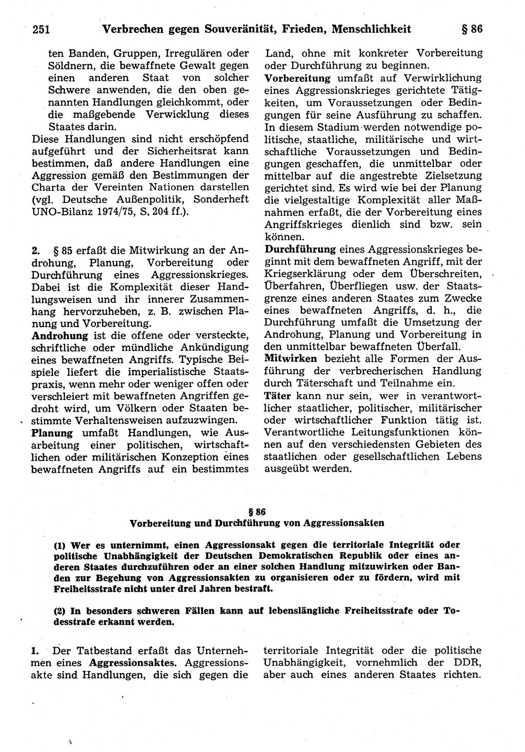 Strafrecht der Deutschen Demokratischen Republik (DDR), Kommentar zum Strafgesetzbuch (StGB) 1987, Seite 251 (Strafr. DDR Komm. StGB 1987, S. 251)