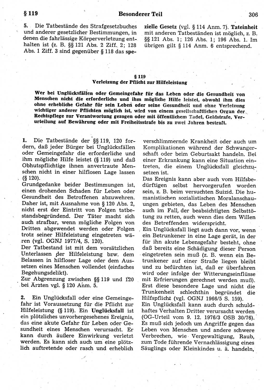 Strafrecht der Deutschen Demokratischen Republik (DDR), Kommentar zum Strafgesetzbuch (StGB) 1987, Seite 306 (Strafr. DDR Komm. StGB 1987, S. 306)