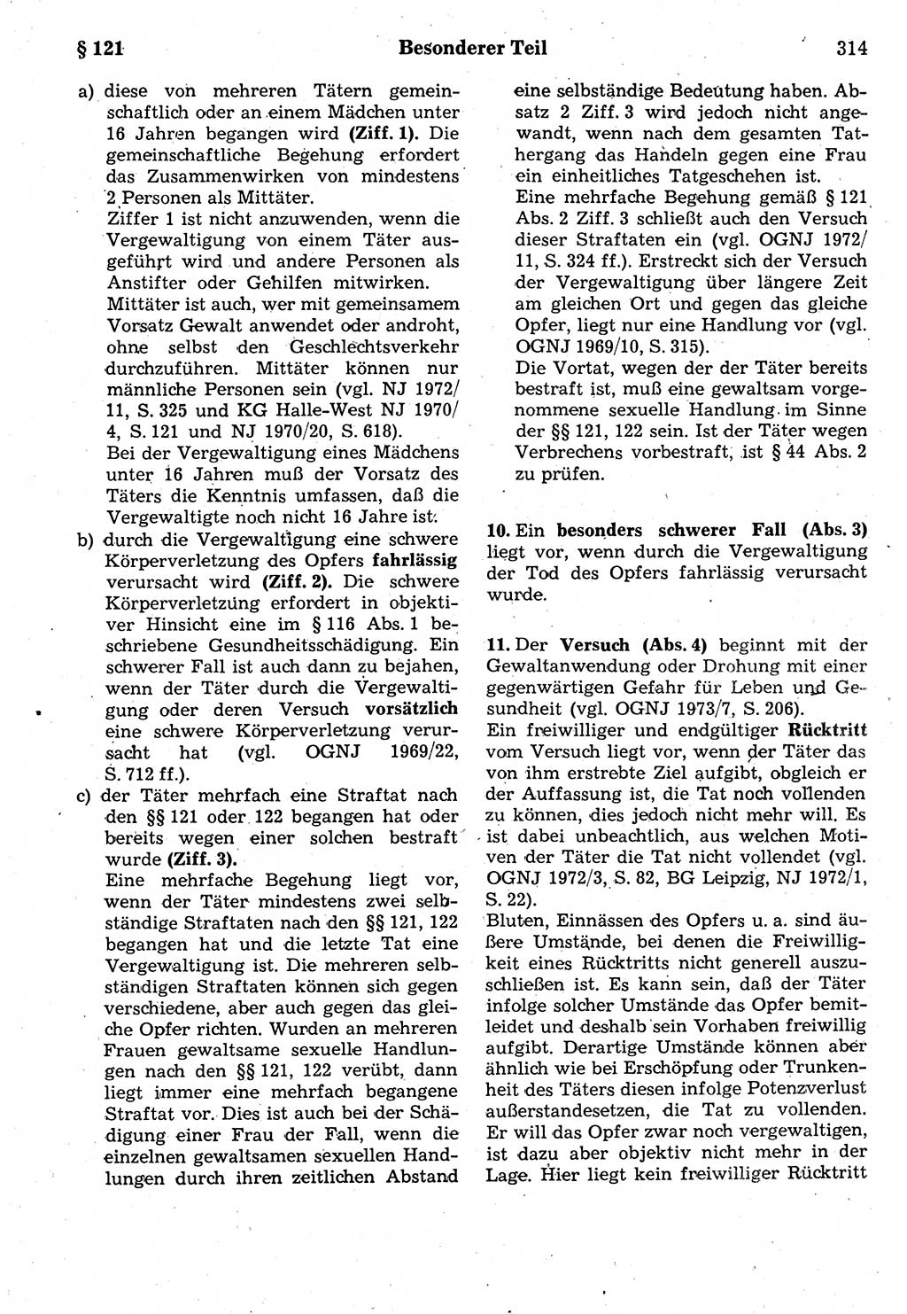 Strafrecht der Deutschen Demokratischen Republik (DDR), Kommentar zum Strafgesetzbuch (StGB) 1987, Seite 314 (Strafr. DDR Komm. StGB 1987, S. 314)