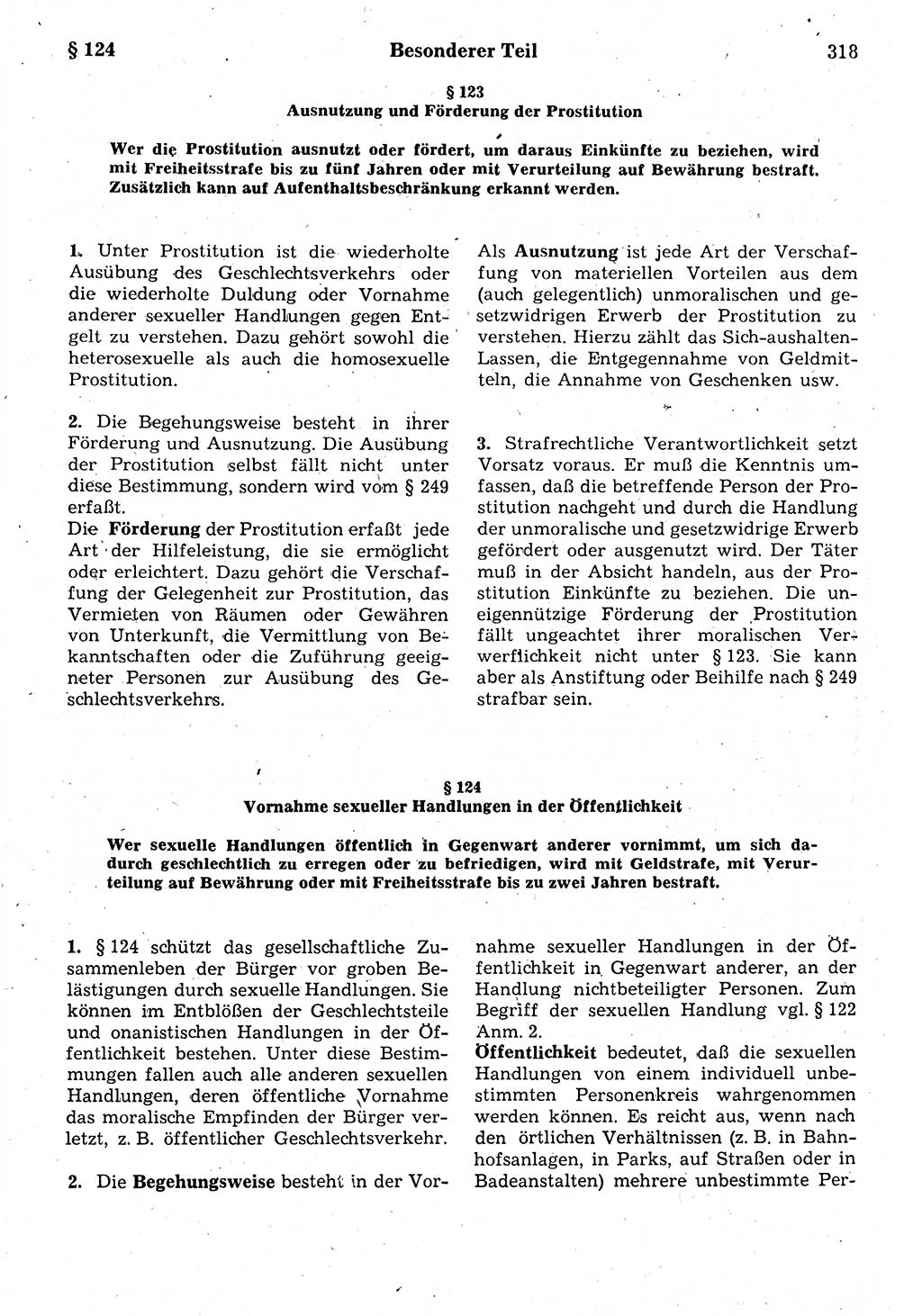 Strafrecht der Deutschen Demokratischen Republik (DDR), Kommentar zum Strafgesetzbuch (StGB) 1987, Seite 318 (Strafr. DDR Komm. StGB 1987, S. 318)