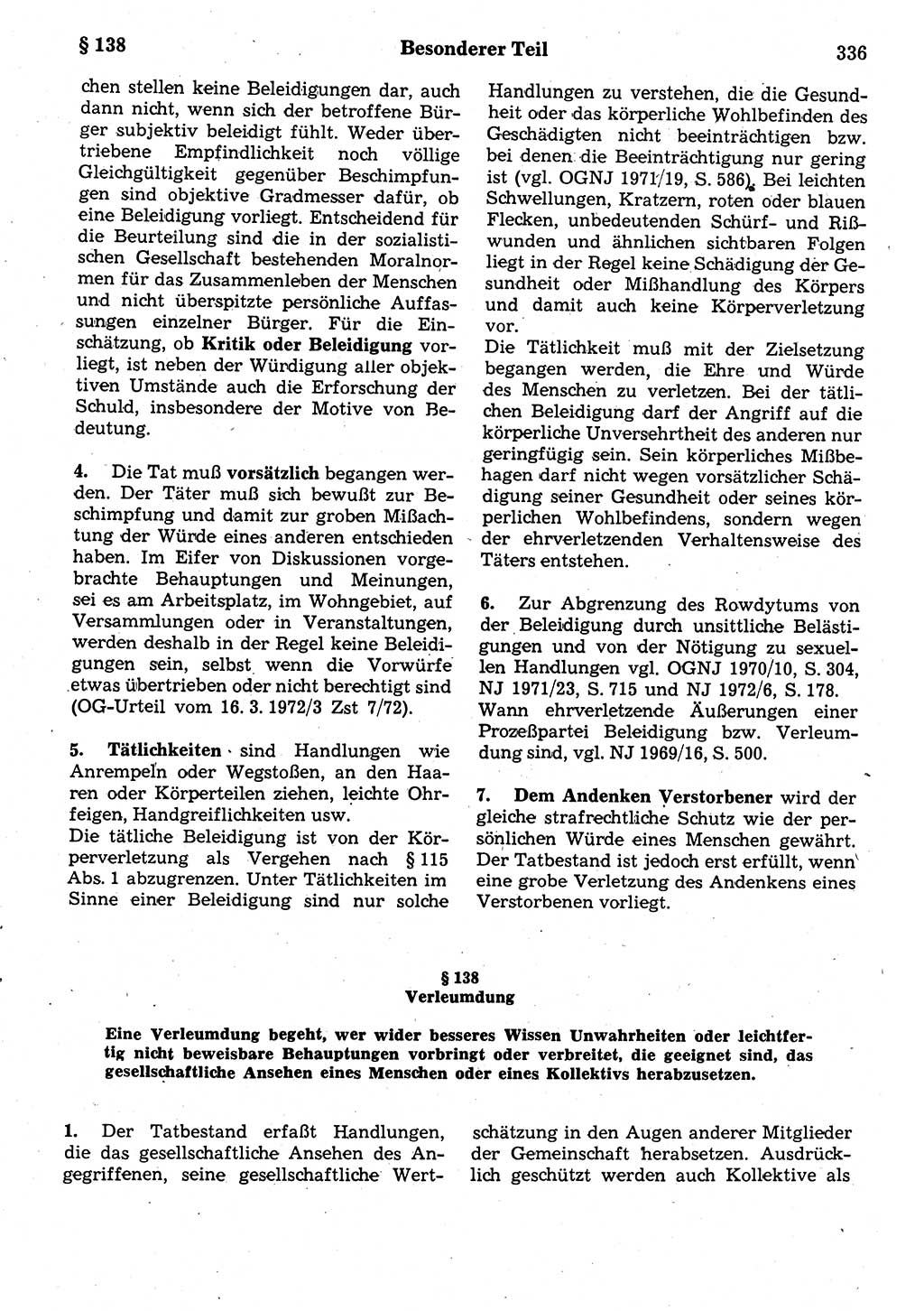 Strafrecht der Deutschen Demokratischen Republik (DDR), Kommentar zum Strafgesetzbuch (StGB) 1987, Seite 336 (Strafr. DDR Komm. StGB 1987, S. 336)