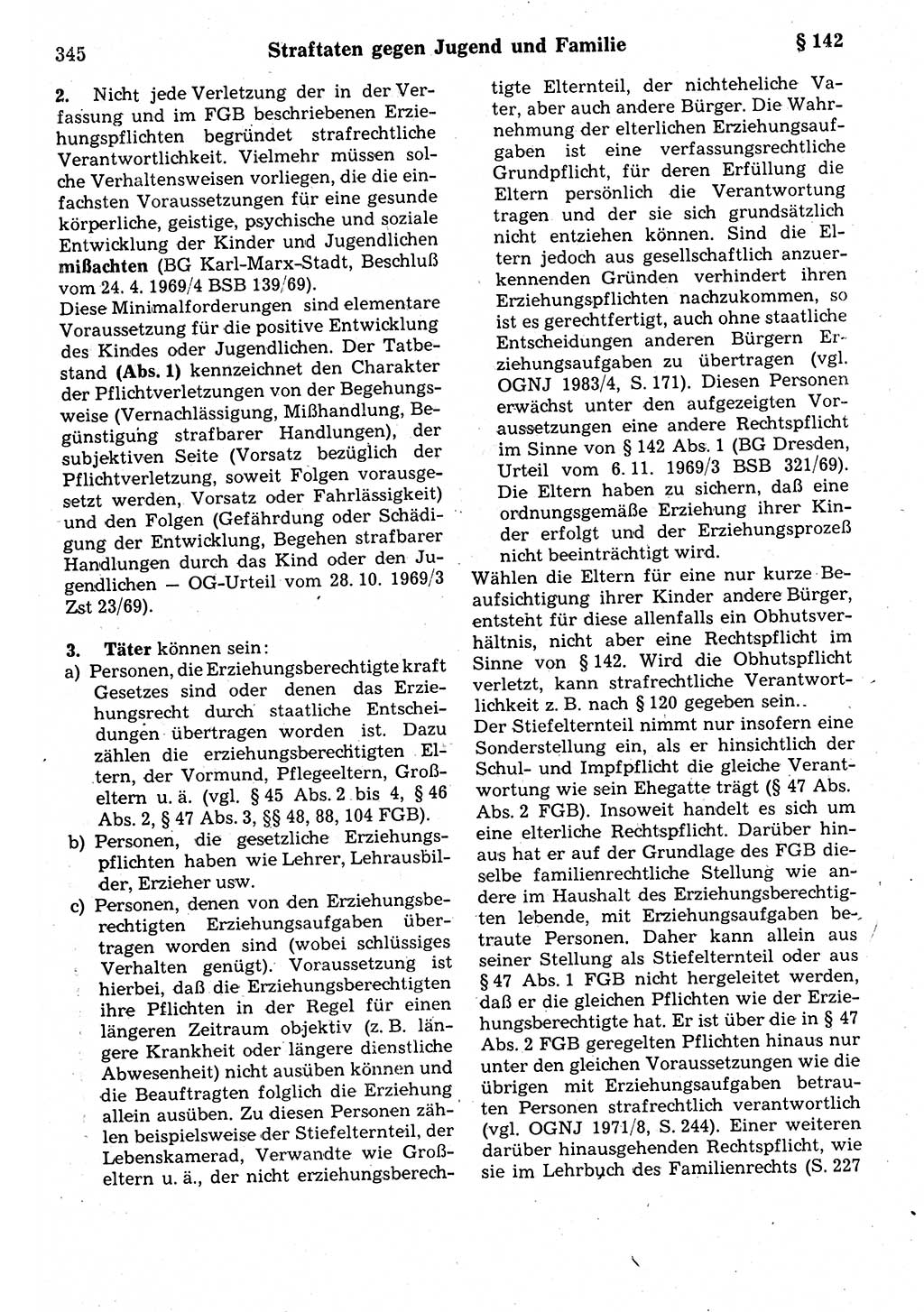 Strafrecht der Deutschen Demokratischen Republik (DDR), Kommentar zum Strafgesetzbuch (StGB) 1987, Seite 345 (Strafr. DDR Komm. StGB 1987, S. 345)