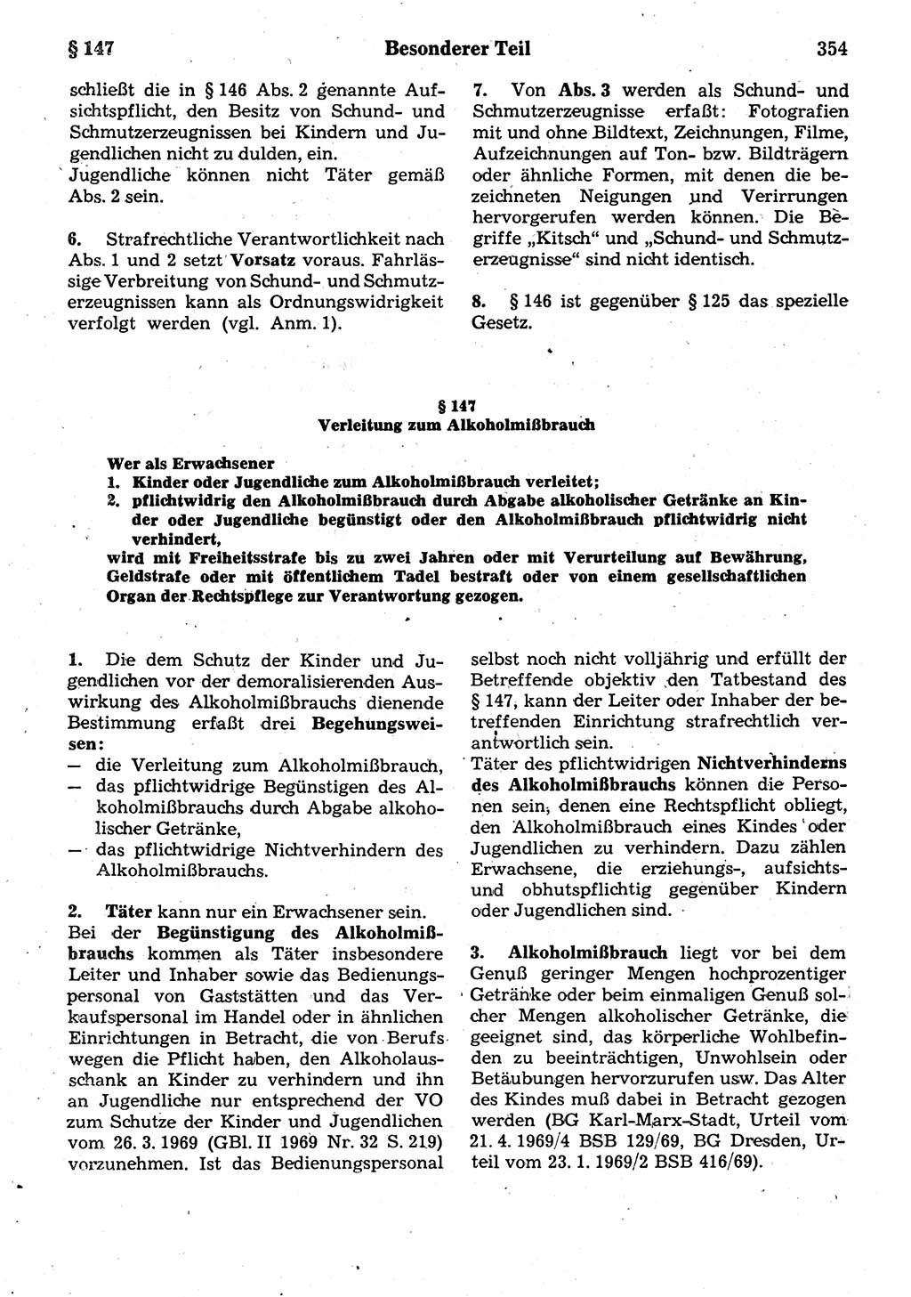 Strafrecht der Deutschen Demokratischen Republik (DDR), Kommentar zum Strafgesetzbuch (StGB) 1987, Seite 354 (Strafr. DDR Komm. StGB 1987, S. 354)