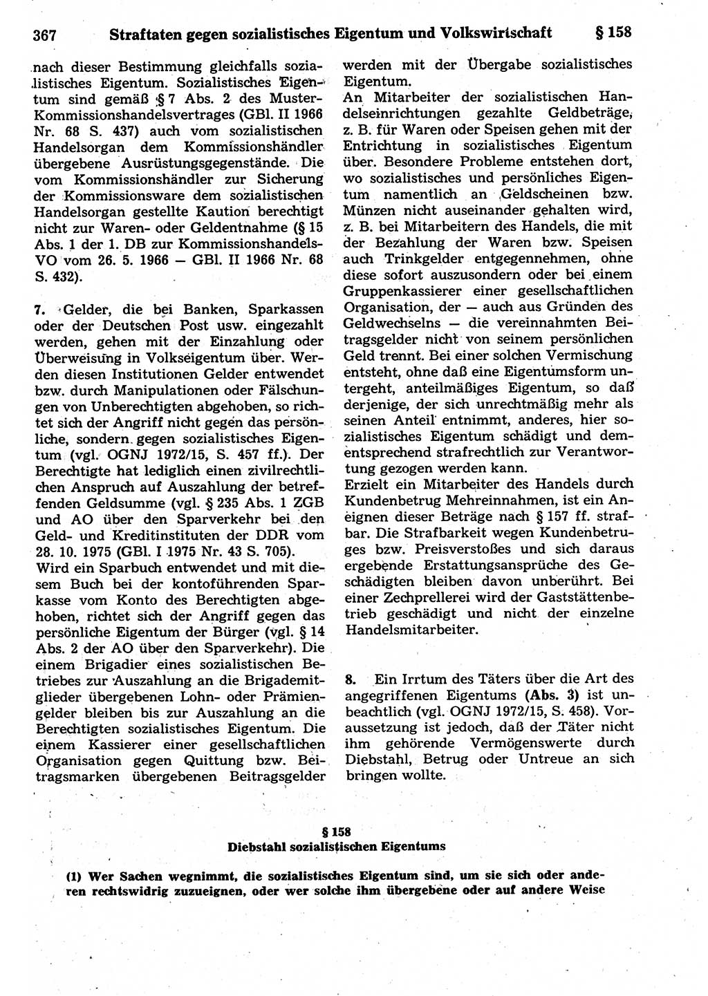 Strafrecht der Deutschen Demokratischen Republik (DDR), Kommentar zum Strafgesetzbuch (StGB) 1987, Seite 367 (Strafr. DDR Komm. StGB 1987, S. 367)