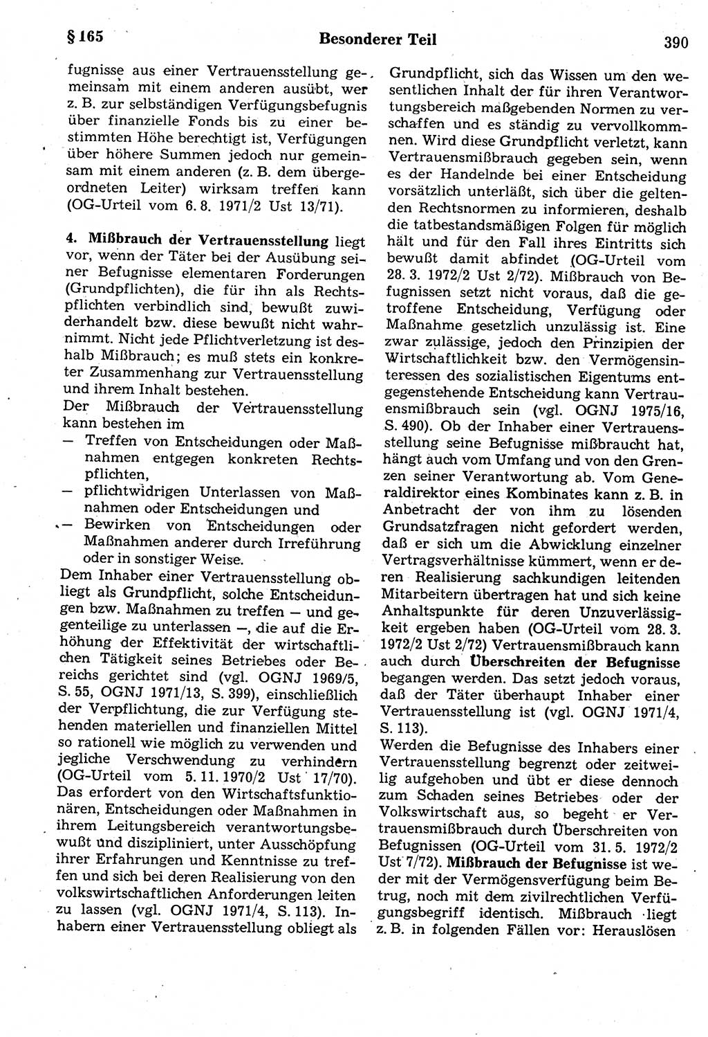 Strafrecht der Deutschen Demokratischen Republik (DDR), Kommentar zum Strafgesetzbuch (StGB) 1987, Seite 390 (Strafr. DDR Komm. StGB 1987, S. 390)