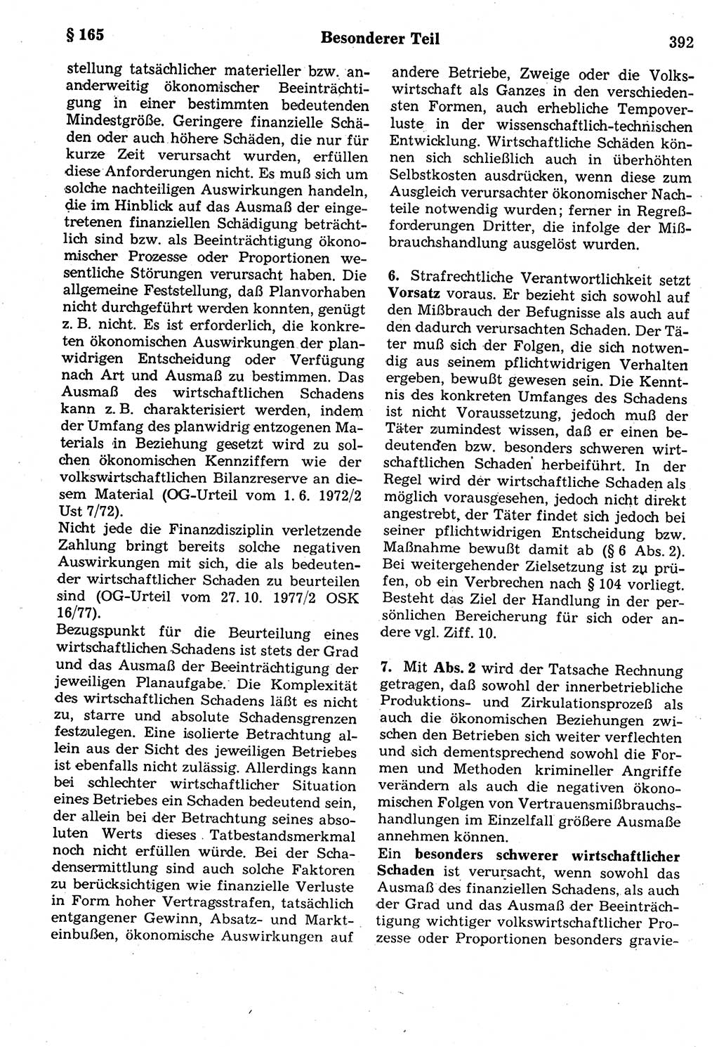 Strafrecht der Deutschen Demokratischen Republik (DDR), Kommentar zum Strafgesetzbuch (StGB) 1987, Seite 392 (Strafr. DDR Komm. StGB 1987, S. 392)