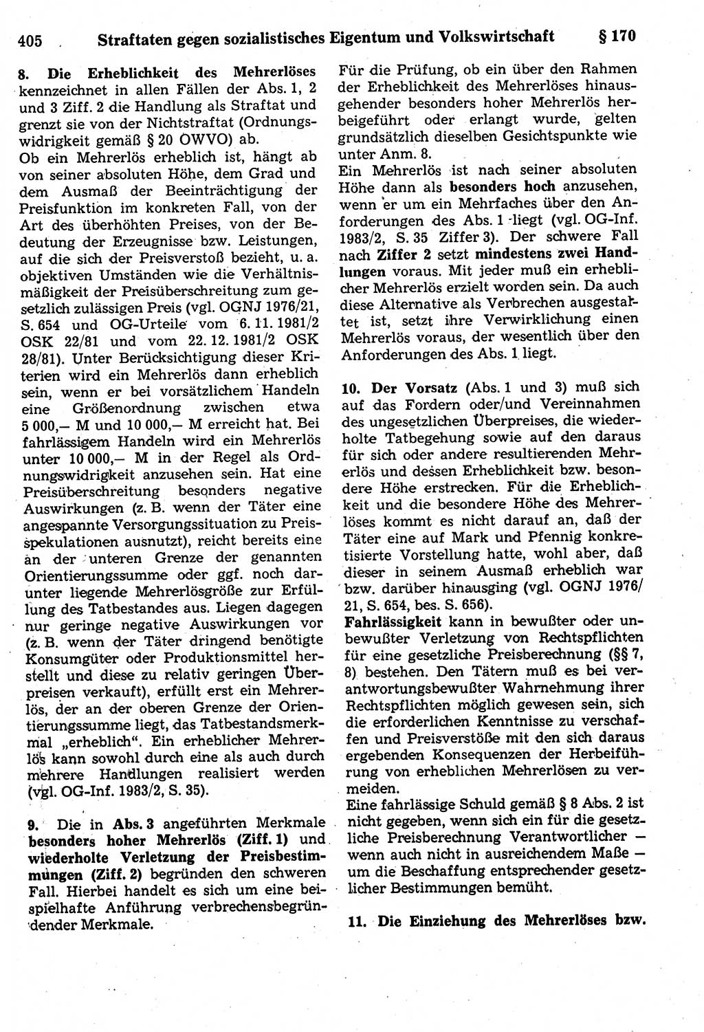 Strafrecht der Deutschen Demokratischen Republik (DDR), Kommentar zum Strafgesetzbuch (StGB) 1987, Seite 405 (Strafr. DDR Komm. StGB 1987, S. 405)