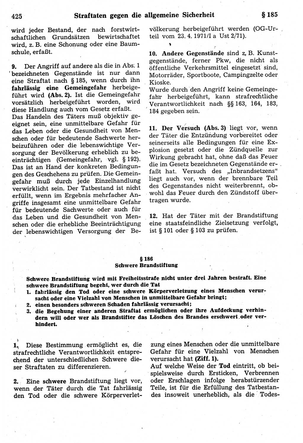 Strafrecht der Deutschen Demokratischen Republik (DDR), Kommentar zum Strafgesetzbuch (StGB) 1987, Seite 425 (Strafr. DDR Komm. StGB 1987, S. 425)