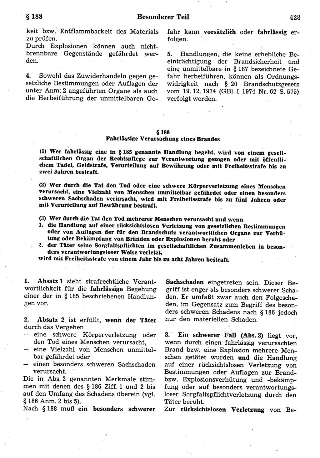 Strafrecht der Deutschen Demokratischen Republik (DDR), Kommentar zum Strafgesetzbuch (StGB) 1987, Seite 428 (Strafr. DDR Komm. StGB 1987, S. 428)